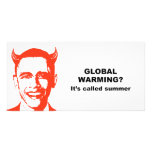 Global warming is called summer customized photo card