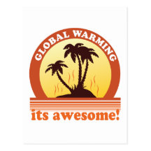 global warming postcard
