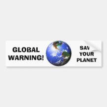 GLOBAL WARNING BUMPER STICKER