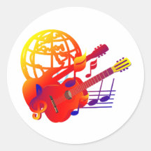 Globe guitars gradient sticker