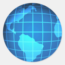Globe Round Sticker
