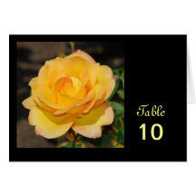 Glorious Rose Wedding Table Card
