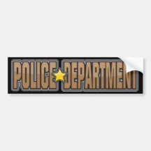 Gloss Police Department Brown Bumper Stickers