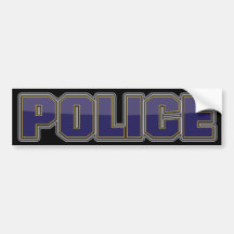 Gloss Police Department Dark Blue Bumper Sticker