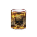 Glowing Lava Winged Skull Mugs