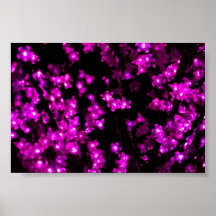 Glowing Pink Flower Lights Posters