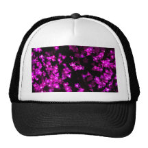 Glowing Pink Flower Lights Trucker Hats