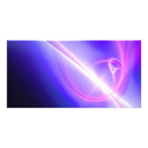Glowing Purple Fractal Abstract Art Photo Greeting Card