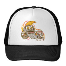 Gnome and Mushroom Attack Mesh Hat