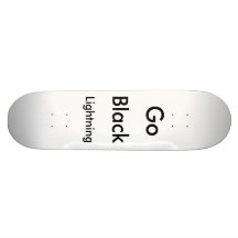 Go , Black, Lightning Skateboard Deck