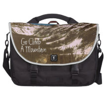 Go Climb A Mountain Laptop Messenger Bag