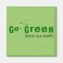 Go Green! Refrigerator Magnets