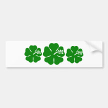 Go green theme hibiscus bumper sticker