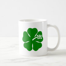 Go green theme hibiscus coffee mug