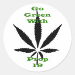 Go Green With Prop 19 Sticker