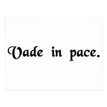 Go in peace postcards