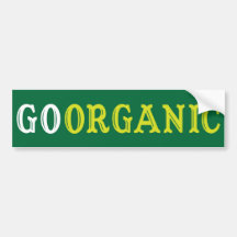 Go Organic Bumper Stickers