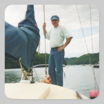 'Go Sailing' Square Sticker stickers