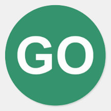 GO Sign Round Sticker