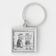 Go to the Wars, illustration from a pamphlet showi Keychain