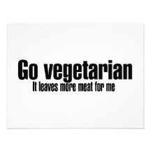 Go Vegetarian More Meat For Me Personalised Invites