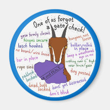 goat, lamancha, escape trouble refrigerator magnet