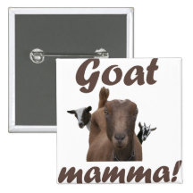 Goat Mamma Pinback Button