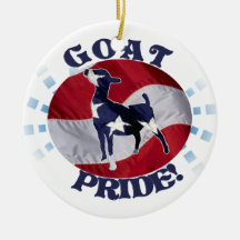 GOAT PRIDE CHRISTMAS ORNAMENT USA FLAG PATRIOTIC