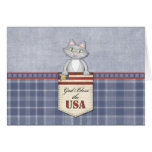 God Bless the USA Cat Card