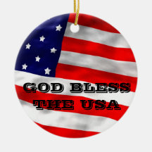 God Bless the USA Ornament