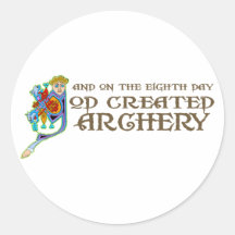 God Created Archery Sticker