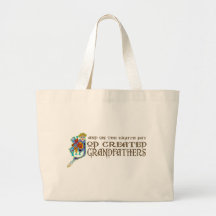 God Created Grandfathers Bags
