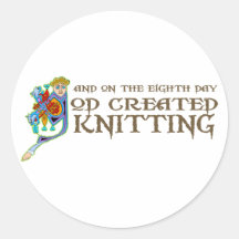 God Created Knitting Stickers