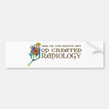 God Created Radiology Bumper Stickers