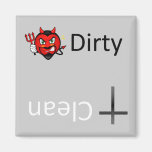 God & Devil Dirty Clean Dishwasher Magnets