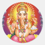 God Ganesha Round Sticker