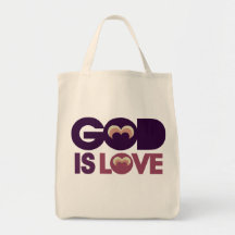 God is Love Canvas Bags
