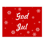 God Jul Snowflakes Postcards