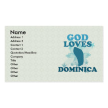 God Loves Dominica Business Card