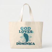 God Loves Dominica Tote Bag