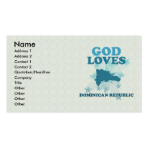 God Loves Dominican Republic Business Card