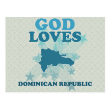 God Loves Dominican Republic Post Card