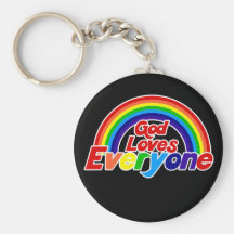 God Loves Everyone Gay Rainbow Key Chains