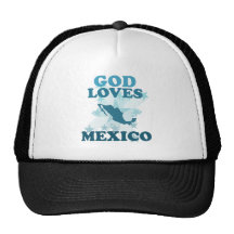 God Loves Mexico Mesh Hat
