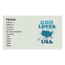 God Loves Usa Business Cards