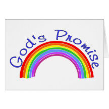 God's promise with rainbow Christian Cards