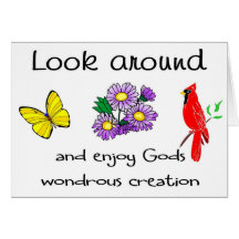 God's wondrous creation card