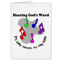 God's word is like music greeting card