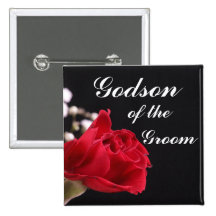 Godson Of The Groom Buttons