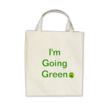 Going green tote canvas bags